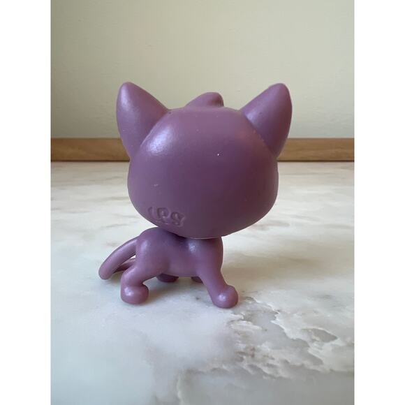 Littlest Pet Shop #4-173 Purple Kitty Cat Orange Hat Thirsty Pets Cooler Crew - Picture 6 of 7